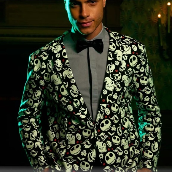 Disney Nightmare Before Christmas Glow in the Dark Blazer Light Up Bow Tie S/M - Picture 2 of 14